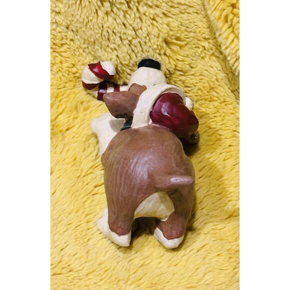 VTG FIGI Graphic Christmas Stocking Holder Figurine Dog Hound Puppy Candy Cane - Picture 3 of 7